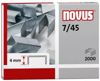 Novus 7/45 Heftklammern 4mm, Stahl verzinkt (042-0501)