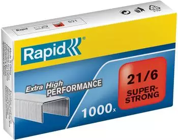 Rapid Heftklammern 21/6mm Super Strong verzinkt, 1000 St&uuml;ck (24867700)