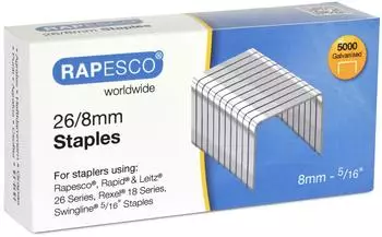Rapesco Heftklammern 26/8mm verzinkt, 5000 St&uuml;ck (S11880Z3)