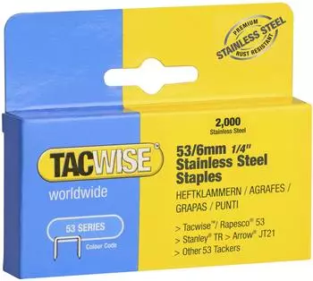 Tacwise Heftklammern 53/6mm Edelstahl, 2000 St&uuml;ck (1268)
