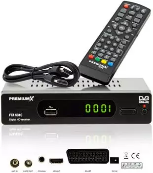 PremiumX FTA 531C Kabelreceiver DVB-C FullHD HDMI USB (FTA 531C)