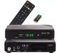AX 150 Sat Receiver I Digitaler Satelliten-Receiver HD-HDMI - SCART-USB 12V Netzteil