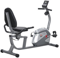 HomCom mit LCD-Anzeige und 8 Stufen Liegeergometer (4919081) grau