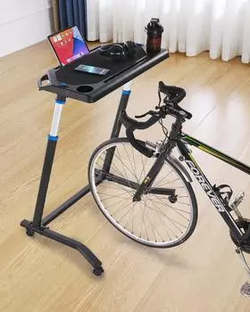 VEVOR Fahrrad-Schreibtisch, klappbar, mit verriegelbaren Rollen