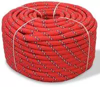vidaXL Bootsseil Polypropylen 8 mm 500 m Rot