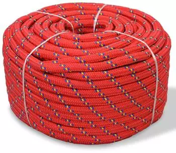 vidaXL Bootsseil Polypropylen 8 mm 500 m Rot