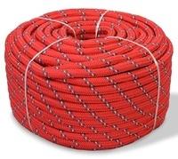 vidaXL Bootsseil Polypropylen 6 mm 500 m Rot