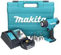 Makita DHG 181 RF1K Akku Hei&szlig;luftgebl&auml;se 18 V 150 - 550&deg;C + 1x Akku 3,0 Ah +