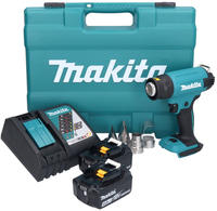 Makita DHG 181 RMK Akku Hei&szlig;luftgebl&auml;se 18 V 150 - 550&deg;C + 2x Akku 4,0 Ah +
