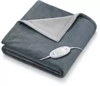 BEURER Heizdecke "HD 75 Cosy Dark-Grey, elektrische W&auml;rmedecke zum Einkuscheln" Mit