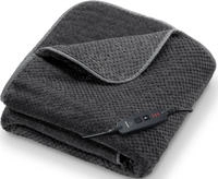 BEURER Heizdecke "HD 65 Dark Grey, aus weichem Stoff" Maschinenwaschbar, mit 3
