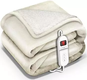 sinnlein Heizdecke mit Abschaltautomatik, 9 Temperaturstufen, 160x120cm, beige (WHD035)