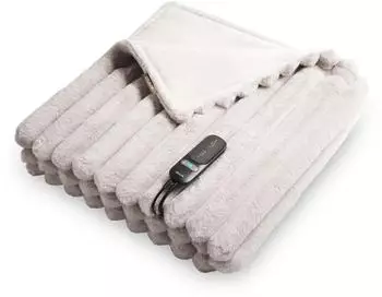 Duux Yentl Heizdecke gestreift 200x200cm grau (DXOB02)