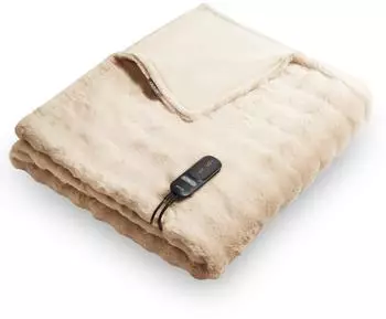 Duux Yentl Bubble Wärmedecke Kunstfell beige 200x200cm 160W (DXOB11)