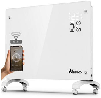 Tresko Glaskonvektor 2000W APP WiFi Funktion wei&szlig;