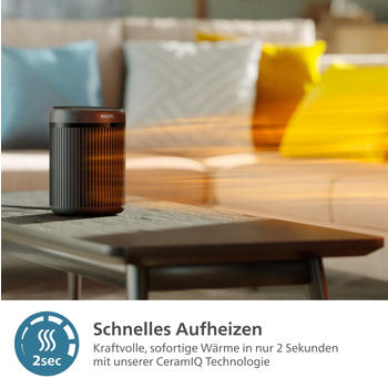 Philips 2000 Series CX2120/01 1500W dunkelgrau – Schnelle und gleichmäßige Wärmeverteilung für optimalen Komfort