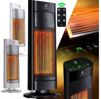 Kesser Keramik-Heizlüfter 2000W mit Fernbedienung, 80° Oszillation, 24h Timer