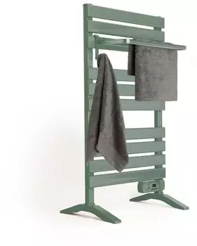 CREATE Warm Towel Elektrischer Handtuchheizkörper 500W Salbeigrün mit Standfüßen & Regal, LCD (WARM TOWEL 500W)