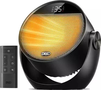 Dreo Heizlüfter Energiesparend Klein Leiser 1500W Schwarz