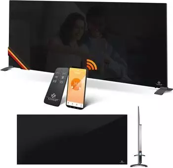 Kesser Infrarotheizung Glaskonvektor 2in1 Stand & Wandmontage, App-Steuerung, Thermostat
