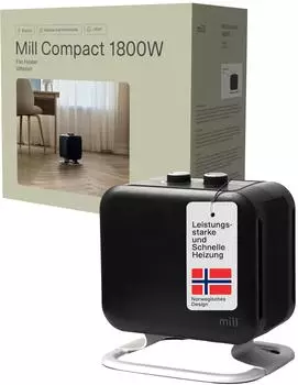 Mill Compact Heizlüfter PTC 1800W Schwarz (CUS1800MECBA)