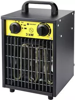 Toolcraft Baustellen-Heizl&uuml;fter 3000W Schwarz-Gelb (TO-8578335)