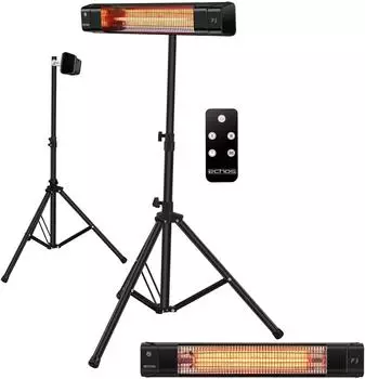 Echos Heizstrahler 1500W Tripod-St&auml;nder Fernbedienung IP20 (Eco-3507)