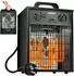 Masko Bauheizer 2000W 3 Heizstufen mit Thermostat, anthrazit