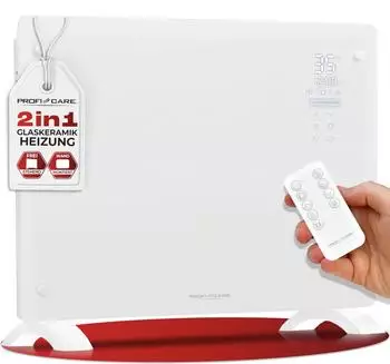 ProfiCare PC-GKH 3118 Glas-Konvektorheizung 750/1500W Wei&szlig; (331180)