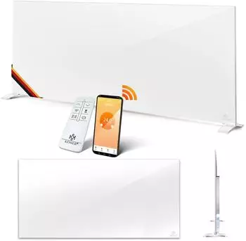Kesser Infrarotheizung Aluminium 2in1 Stand & Wandmontage, wei&szlig;