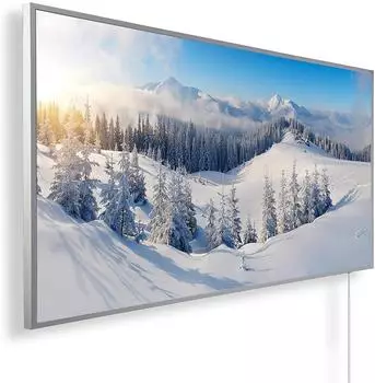 Könighaus Panorama Infrarotheizung Schneelandschaft 1200W Smart-Thermostat (Panorama-Serie_P_1200_07_Schneelandschaft+Smart)