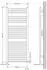 LuxeBath Sahara Badheizkörper 600x1500mm weiß, Heizstab 900W, Thermostat (490010550)