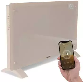 VONROC Glas-Konvektorheizung 2000W WiFi beige (CH512AC_BEIGE)
