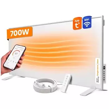 Dalsys Infrarotheizung Wandmontage 700W wei&szlig;, 120x50cm, WiFi & Thermostat