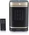 Brandson Keramik-Heizlüfter 1500W mit Oszillation, Timer & Fernbedienung, schwarz/gold
