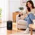 Relaxdays Keramikheizlüfter Stand 1500W, schwarz