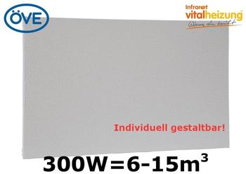 Vitalheizung 300Watt Infrarotheizung, 61,2x61,2 cm, für Räume 6-15m³, auch für Rasterdecken