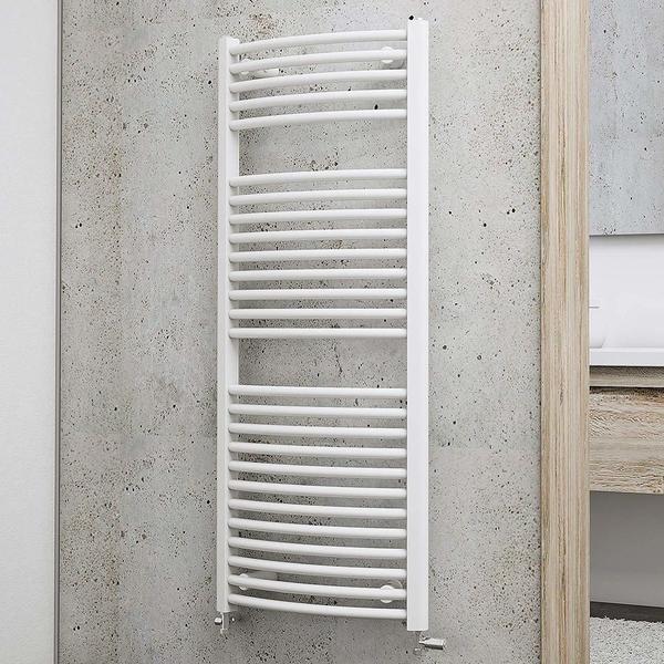 Schulte Badheizkörper München Rund 121,5 x 50 cm, weiß, 645 Watt