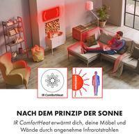 Crystal Wall Infrarotheizung 100x60cm 600w Wochentimer Ip54 Wei&szlig;