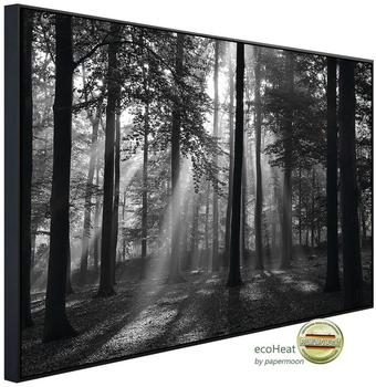 PaperMoon Infrarot-Bildheizkörper Forest Morgen in schwarz+weiss (120 x 90 cm, 1.200 W)