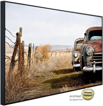 PaperMoon Infrarot-Bildheizkörper Vintage rostende Autos 120 x 60 cm 750 W