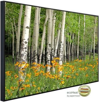 PaperMoon Infrarot-Bildheizkörper Aspen Grove + Orange Wildflowers (100 x 60 cm, 600 W)