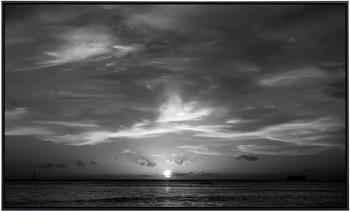 PaperMoon Infrarot-Bildheizkörper Sonnenuntergang Schwarz & Weiß (100 x 60 cm, 600 W)