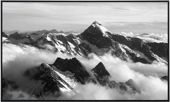 PaperMoon Infrarot-Bildheizkörper Gebirge Schwarz & Weiß (100 x 60 cm, 600 W)