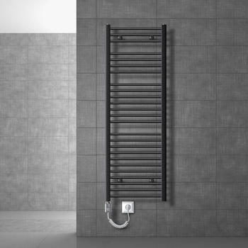 LuxeBath Designheizkörper 1200W 500x1500mm gerade mit Seitenanschluss Anthrazit