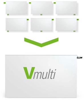 Kermi X2 Plan-Vmulti Universalheizkörper Typ 12 605x1205 weiß Ventil (PTX120601201N1K)