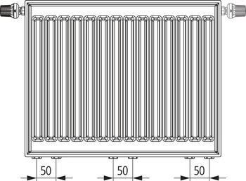 Kermi X2 Profil-Vmulti Universalheizkörper Typ 33 600x1000 weiß Ventil (FTX330601001N1K)
