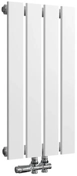 EMKE Heizk&ouml;rper 60x30cm 233W Flach Einlagig Vertikal Mittelanschluss Wei&szlig;