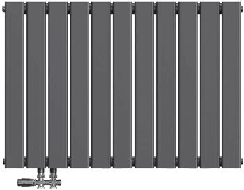 EMKE Heizk&ouml;rper 63x85cm 618W Flach Horizontal Einlagig Anthrazit