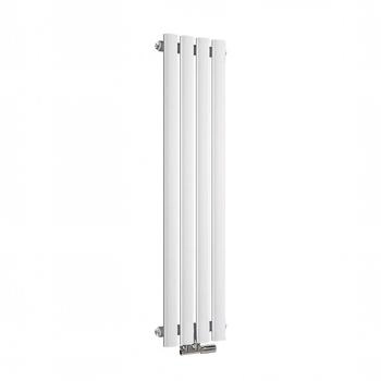EMKE Heizkörper Oval für Warmwasserbetrieb 24x90cm 266W Einlagig Weiß